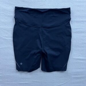 Lululemon Base Pace High-Rise Running Shorts Black Size 12 LW7CE7S